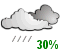 Chance of drizzle (30%)